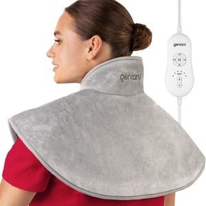 XXL Heating Pad for Neck and Shoulders with 4 Auto Shut-Off, 6 Heat Settings